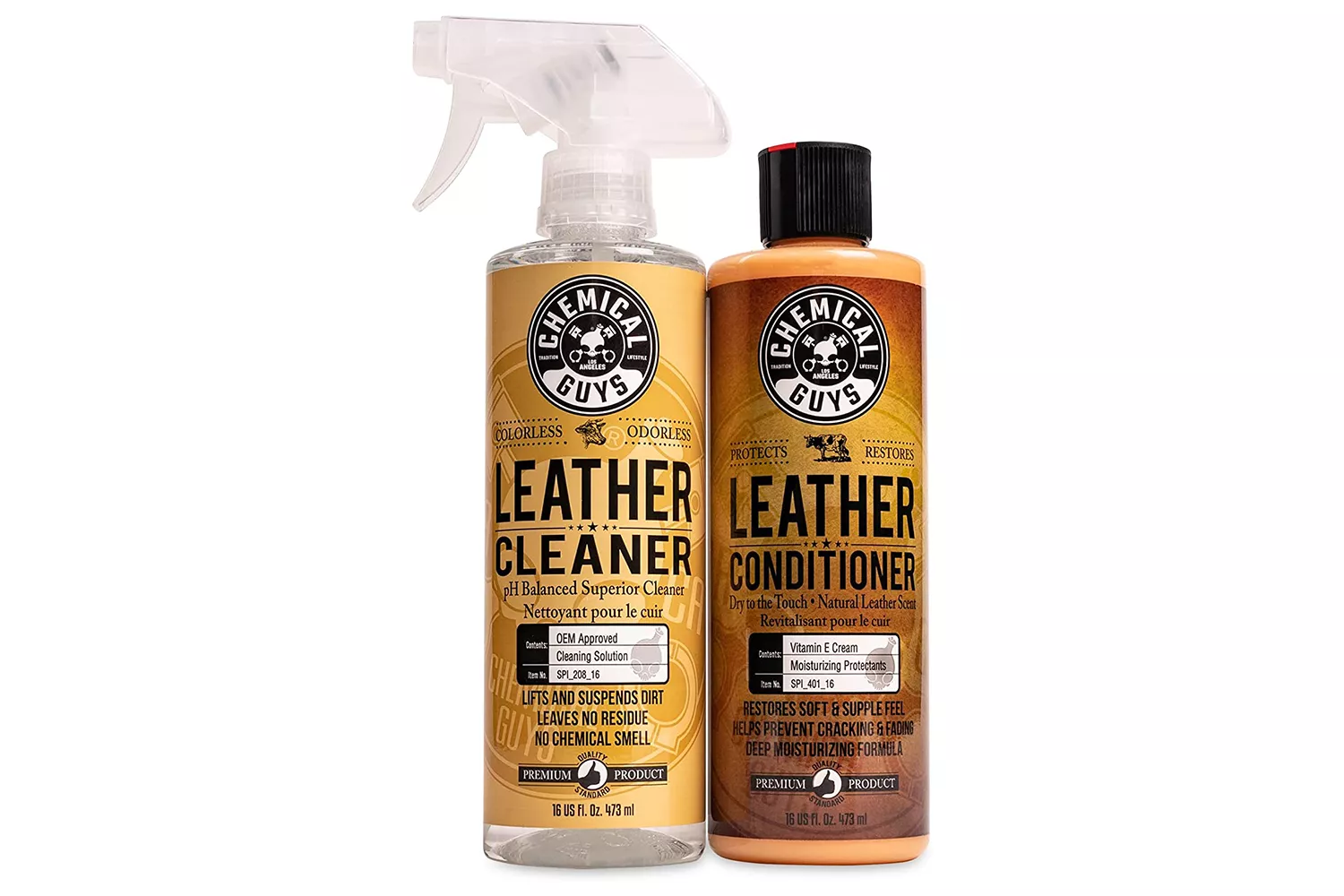 Chemical Guys Leather Cleaner and Conditioner Complete Care Kit