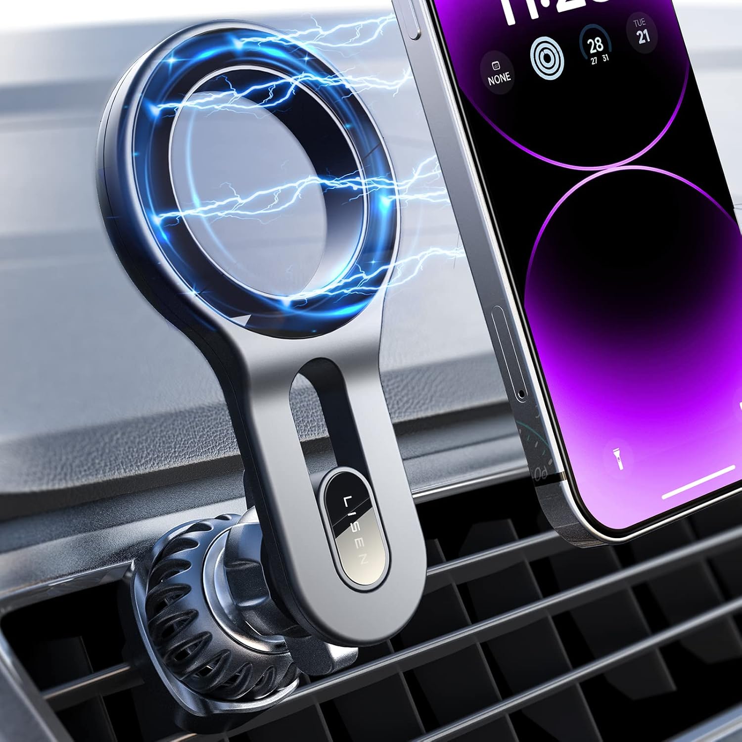 LISEN MagSafe Magnetic Dashboard Air Vent Phone Car Mount Holder