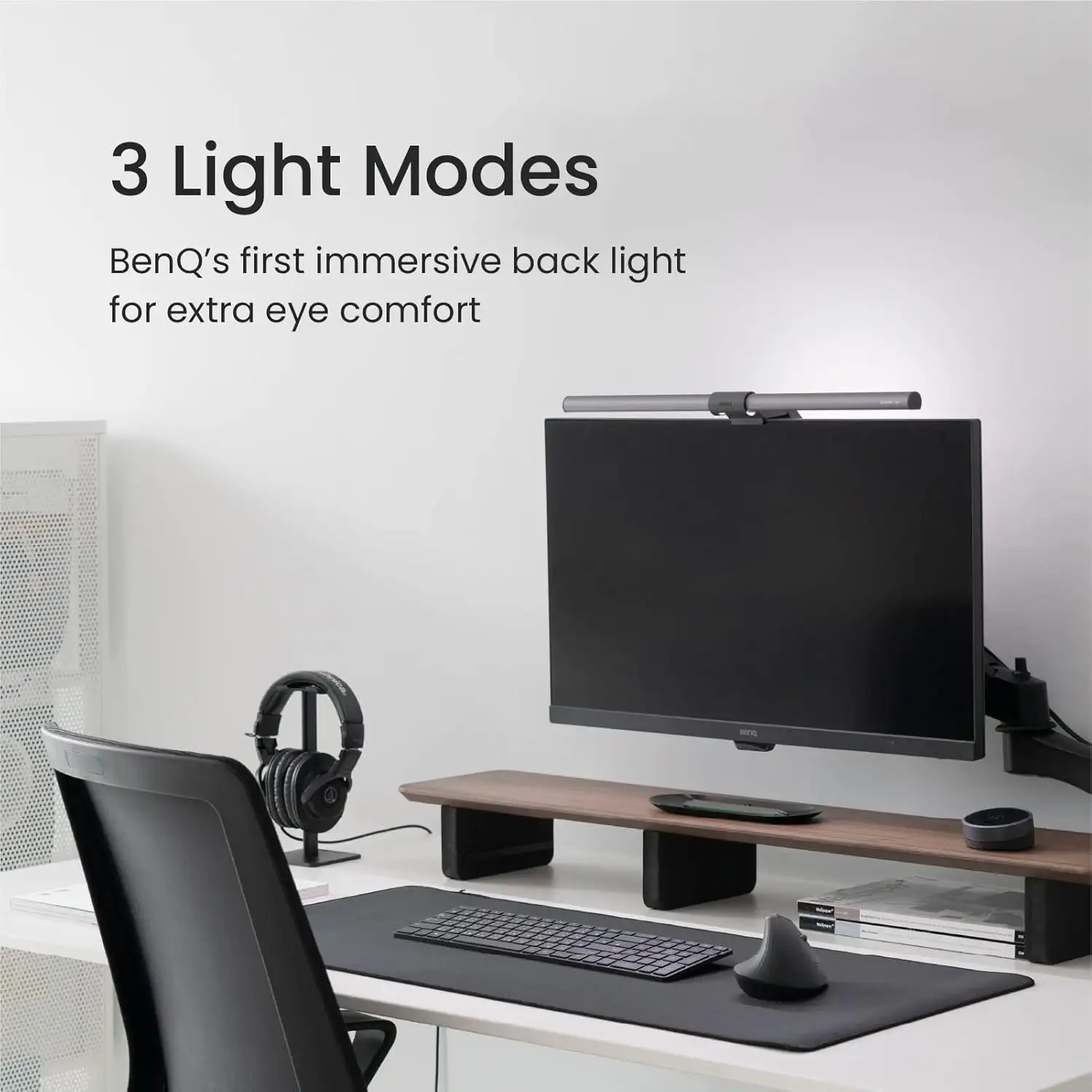 BenQ ScreenBar Halo Wireless Monitor Light Bar with Rear Ambient Glow