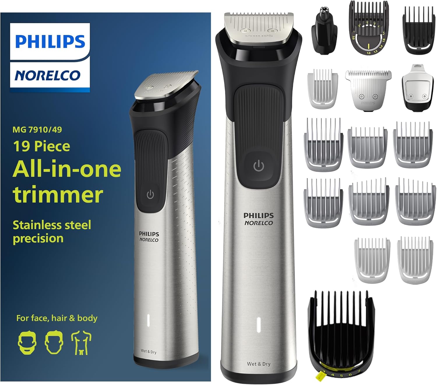 Philips Norelco Multigroomer 7000 All-in-One Beard & Hair Trimmer