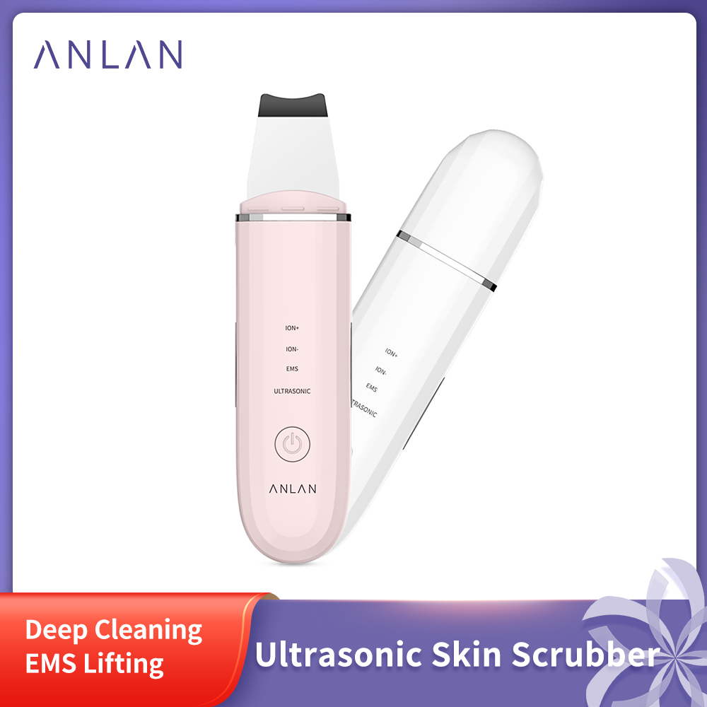 Anlan Ultrasonic Skin Scrubber Ion Facial Peeling and Pore Cleanser