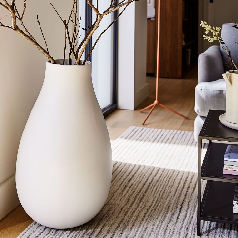 West Elm Modern Minimalist Ceramic Floor Vase 18-inch Tall