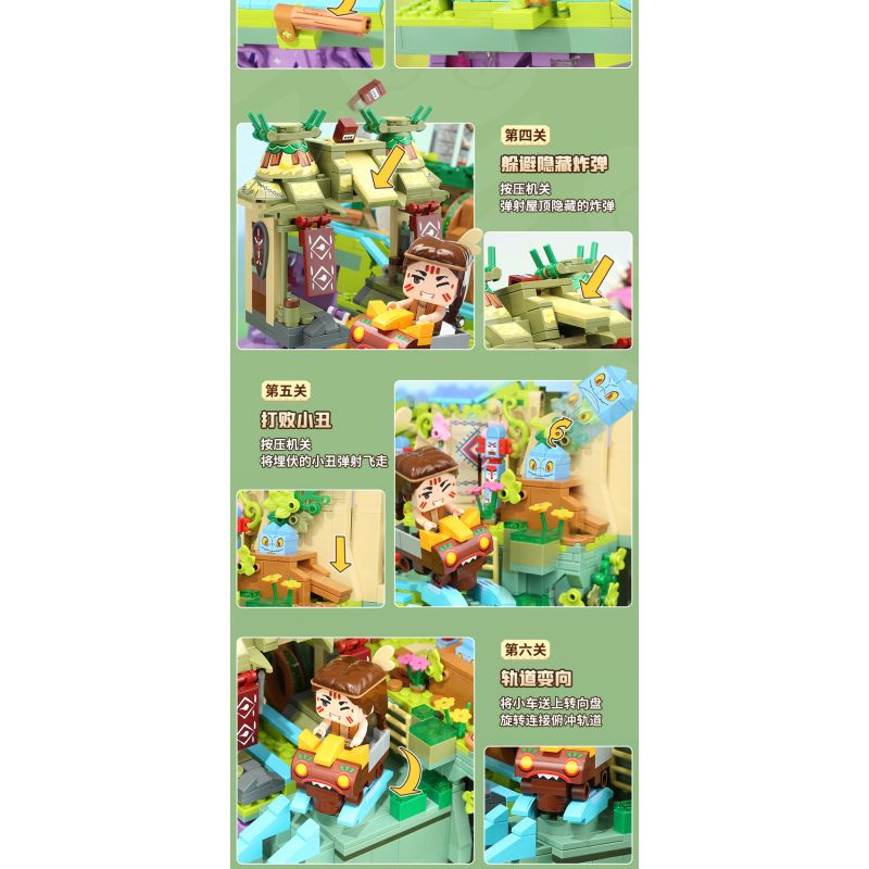 Qman MineCraft Interactive Adventure Fortress Brick Playset 850 Pieces